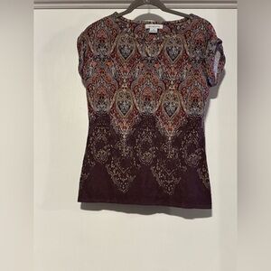 Liz Claiborne Multicolor Paisley Blouse